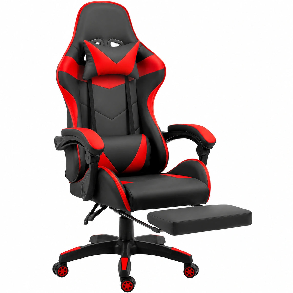 Sedia Gaming Ergonomica con LED e Poggiapiedi Reclinabile