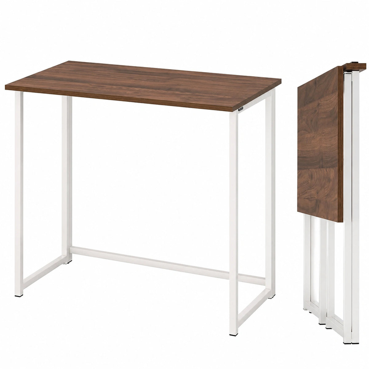 Scrivania Pieghevole Dripex, Tavolo Salvaspazio per Studio e Ufficio, Noce, 80x45x74 cm